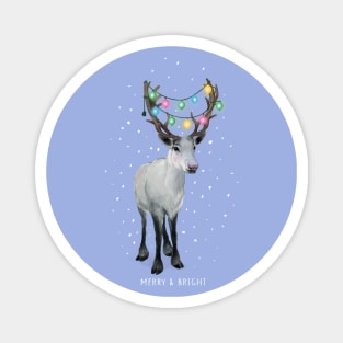 Merry and Bright Reindeer Magnet